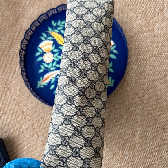 GUCCI AUTHENTIC GG CANVAS AND LEATHER SHERRY LINE TOTE - Picture 10 of 12